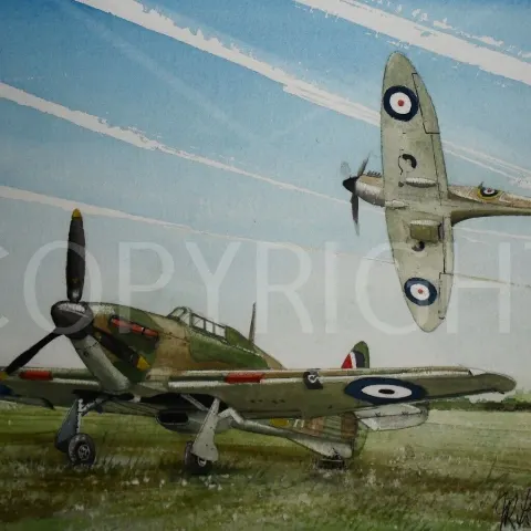 The Pride Of The Raf The Hurricane & Spitfire WW2 RAF Metal Wall Art