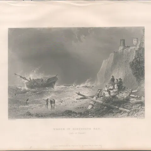 Isle of Thanet  Antique 1842 Steel Engraving.