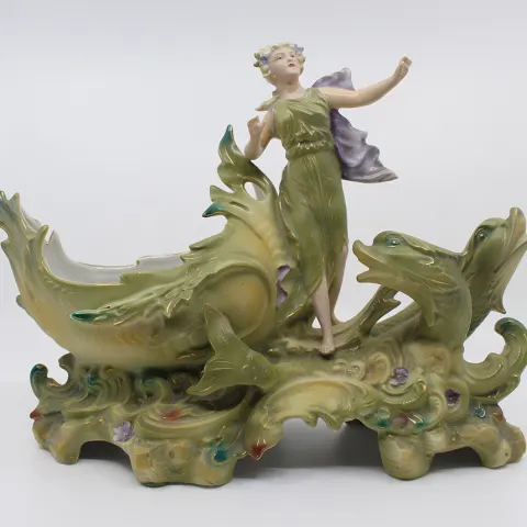 Vintage Continental Porcelain Sea Nymph Centrepiece