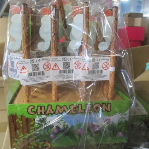 50 Pcs Chameleon Pencil Set - Puckator Stock Premium Quality In Retail Display Unit - 50 Pcs In Lot