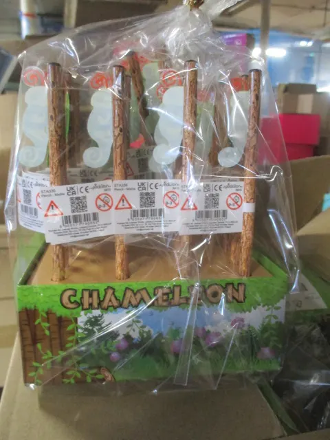 50 Pcs Chameleon Pencil Set - Puckator Stock Premium Quality In Retail Display Unit - 50 Pcs In Lot