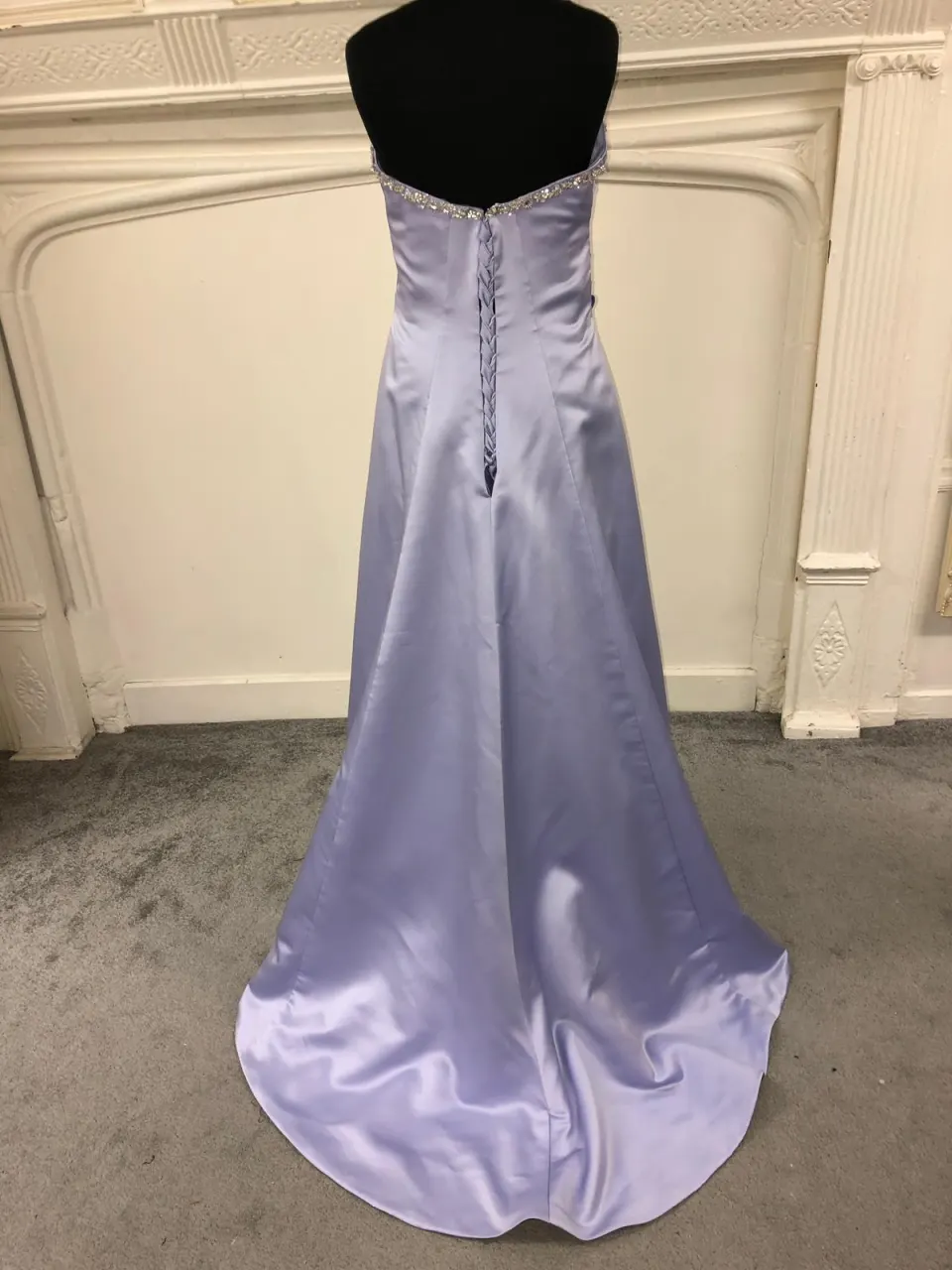 Wedding dress in lilac from Alfred Angelo.  Brand new, style UK2199 size 16, satin