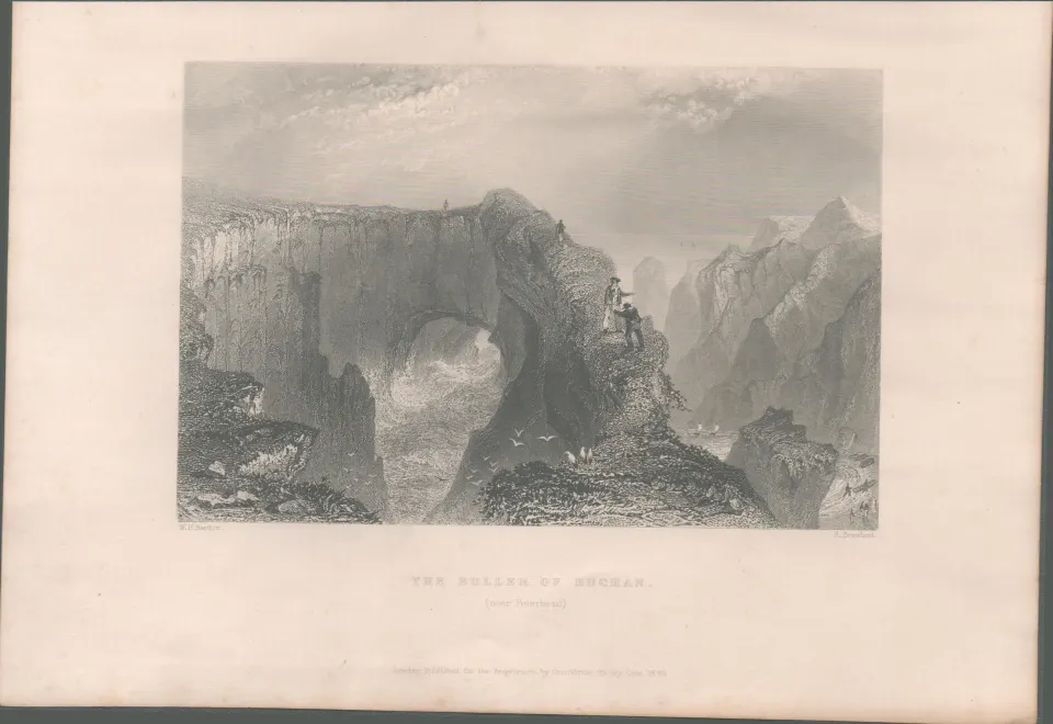 The Buller of Buchan  Antique 1842 Steel Engraving.