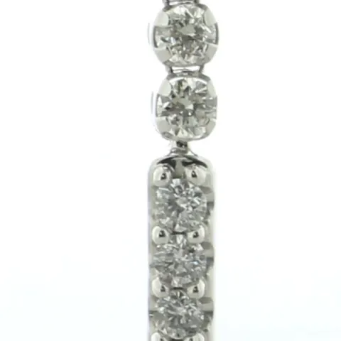 14ct White Gold Tennis Diamond Drop Earring 1.00 Carats