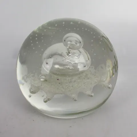 Vintage Glass 100th Birthday Paperweight