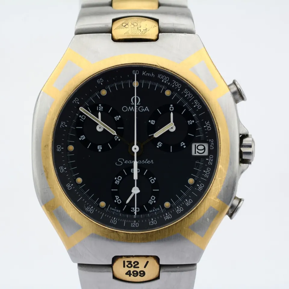 Omega/Seamaster - Chronograph 1992 Barcelona - Gold/Titan - Gentlemen's Titanium Wristwatch