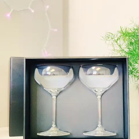 John Lewis - Celebrate Crystal Glass Set of 2 Champagne Saucers