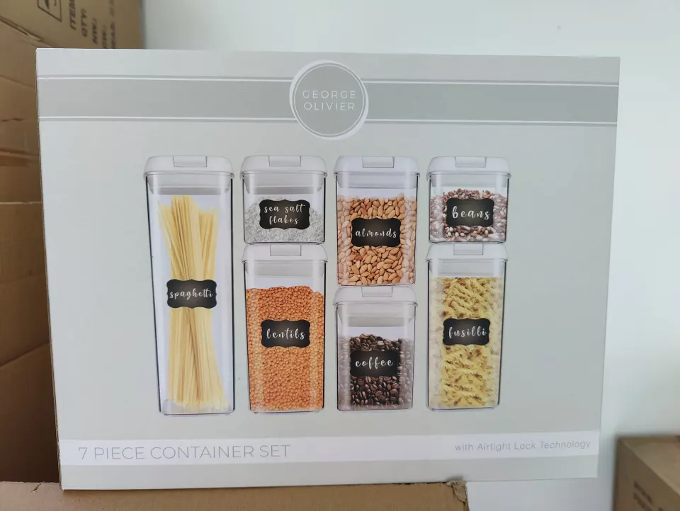 GEORGE OLIVER SET OF 7 PREMIUM VACUM SEAL STORAGE CONTAINERS (RRP £40)