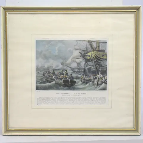 Framed Napoleonic Print Set in Frame