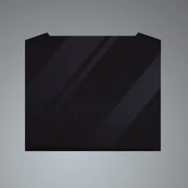 Luxair 600mm Black Curved Metal Splashback