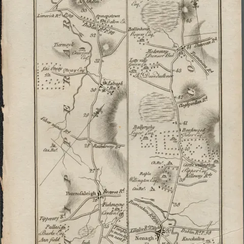 Taylor & Skinner 1777 Ireland Map Tipperary Nenagh Templemore Birr.