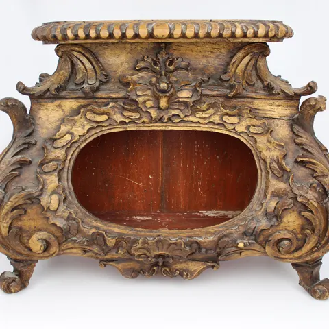 Antique Carved Kashmir Religious Artefact Cabinet