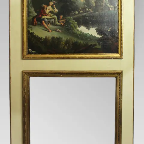 Tall French Château Trumeau Mirror, c.1890