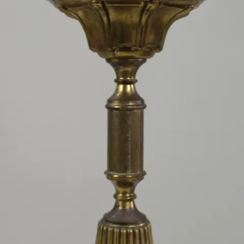 Antique Victorian Brass Duplex Oil Lamp Base