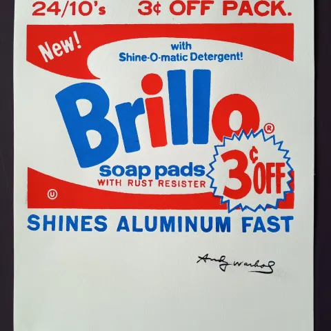 Andy Warhol - Silkscreen - Brillo Soap Pads Stamped Poster (#0352)