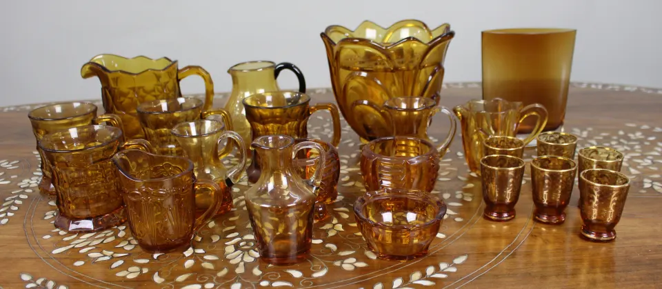 Collection of Amber Glass