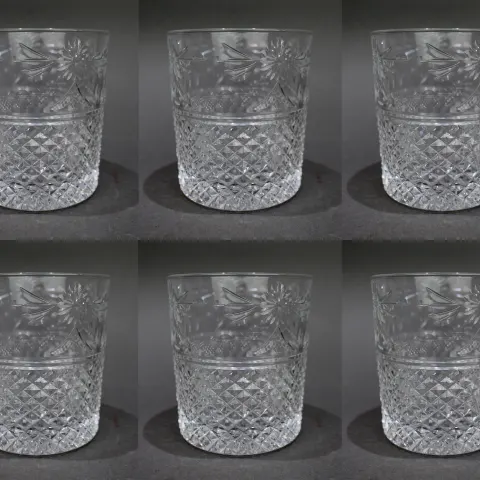 Set of 6 Stuart "Beaconsfield" Cut Crystal Tumblers