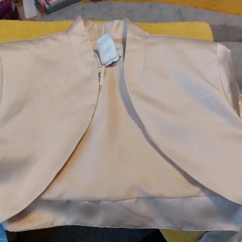 Adult Formal Satin Jacket Bolero Size 16 Champagne