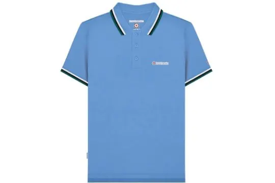 Lambretta Triple Tipped Polo Ashley Blue(White/Navy/Deep Lake) - RRP £30.00 SM