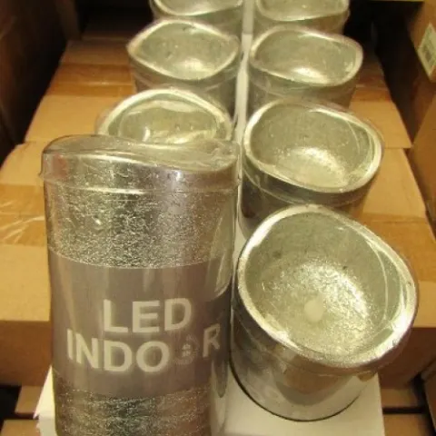 8 x Indoor Battery Operated LED Candles Silver