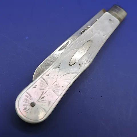 Victorian Silver and Mother of Pearl Fruit Knife 1900