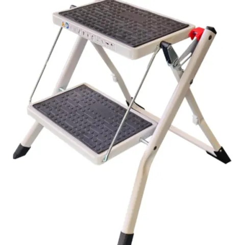 485mm x 495mm x 450mm Steel Folding 2 Step Stool