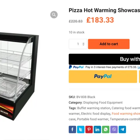 Pizza Hot Warming Showcase New Tatty Box Collection Only