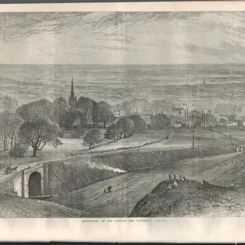 1867  Antique  The Opening of the Lincoln and Honington Railway.