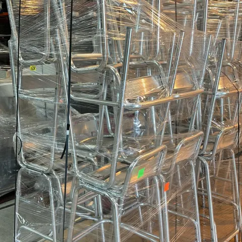 Pallet of 12 x Aluminium Bar Stools