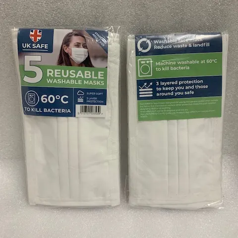 34 x Packs Of 5 Reusable Masks