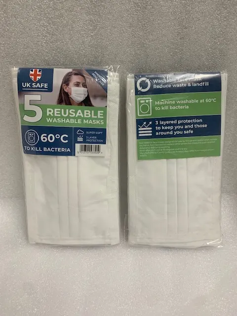 34 x Packs Of 5 Reusable Masks