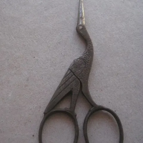 Vintage Stork Pair of Scissors`