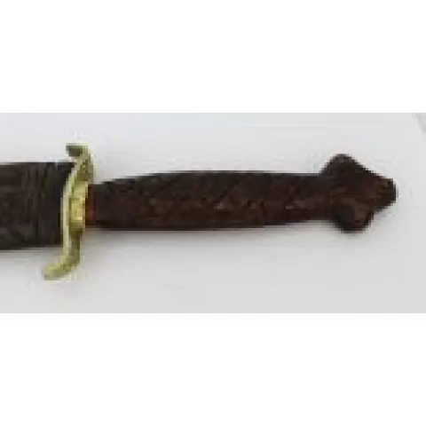 Dagger with Carved Wooden Scabbard
