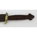 Dagger with Carved Wooden Scabbard