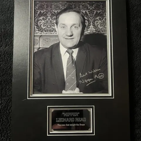 Signed "Nipper Read" Mounted With Plaque