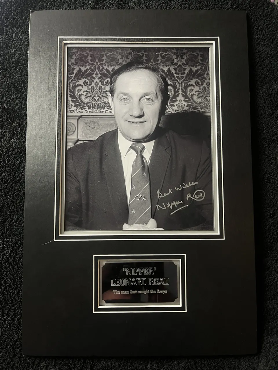 Signed "Nipper Read" Mounted With Plaque