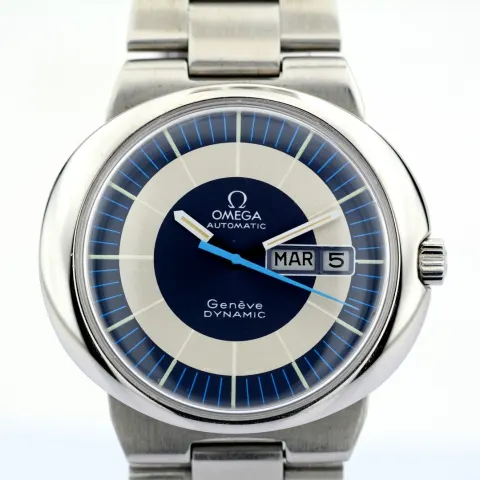 Omega/Geneve Dynamic - Automatic - Day - Date Blue Dial - Gentlemen's Steel Wristwatch