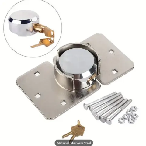 Heavy Duty Van Garage Shed Door Security Padlock Hasp Set Lock 73mm Steel L30b