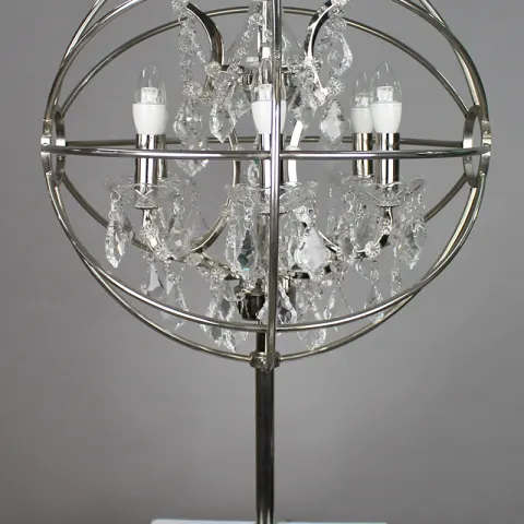 Timothy Oulton Gyro Crystal Metal Globe Table Lamp