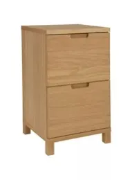 John Lewis Abacus Narrow Filing Cabinet, Oak RRP £249