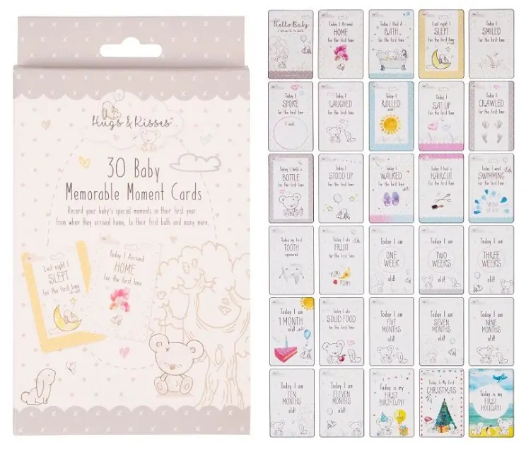 25 x Hugs & Kisses Pack of 30 Memorable Moment Cards L10b