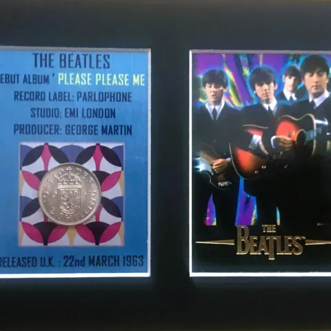 The Beatles First Album Release 1963 Mounted Card Coin Gift Set.