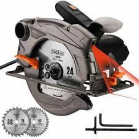 3 x TRADE LOT NEW BOXED TACKLIFE Electric Circular Saw,1500W, 5000 RPM With Bevel Cuts 2-3/5'