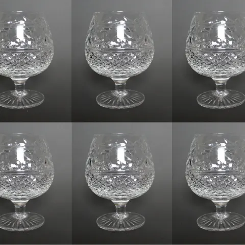 Set of 6 Stuart Beaconsfield Cut Brandy Glasses