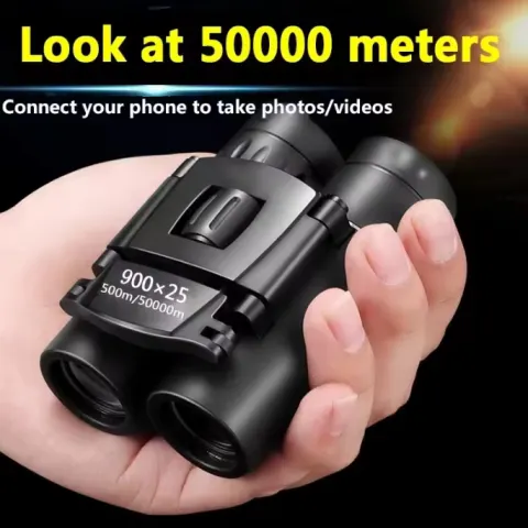 900x25 HD Binoculars BAK4 Prism Waterproof Compact Telescope for Travel Hiking