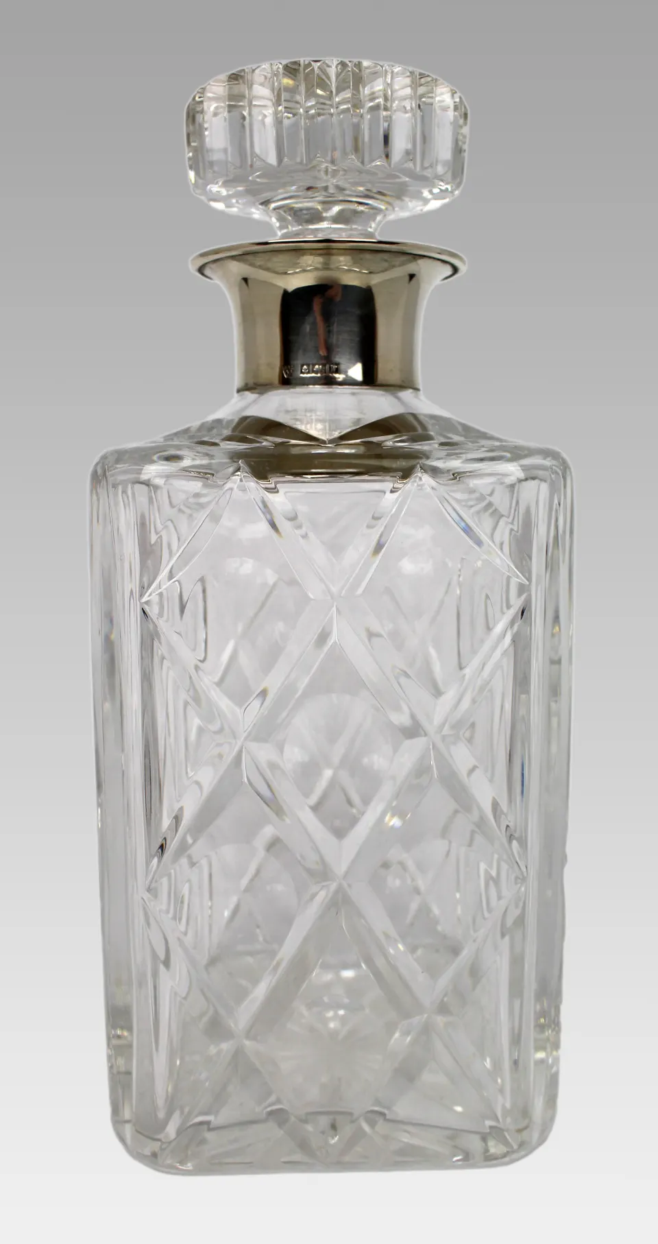 Cut Glass Silver Mounted Decanter