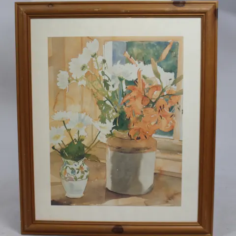 Vase of Flowers Print Framed