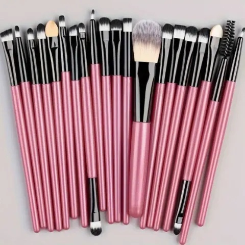 20Pc Ultimate Makeup Brush Set - Professional Soft Synthetic Bristles
