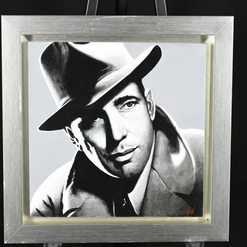 Original Oil Painting by Terence Vickress - Humphrey Bogart