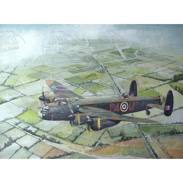 WW2 153 Squadron Lancaster  Extra Large Nostalgic Metal Wall Art